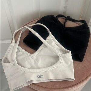 Set of TWO ALO White and Black Sports Bras
